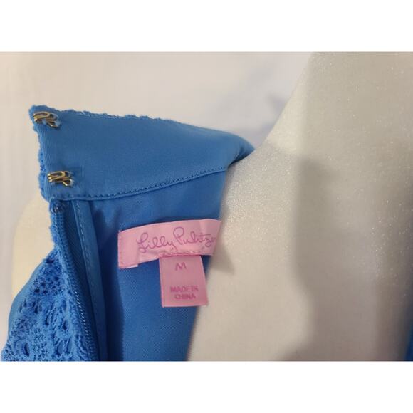 Lilly Pulitzer Blue Lace Dress M - Picture 6 of 6
